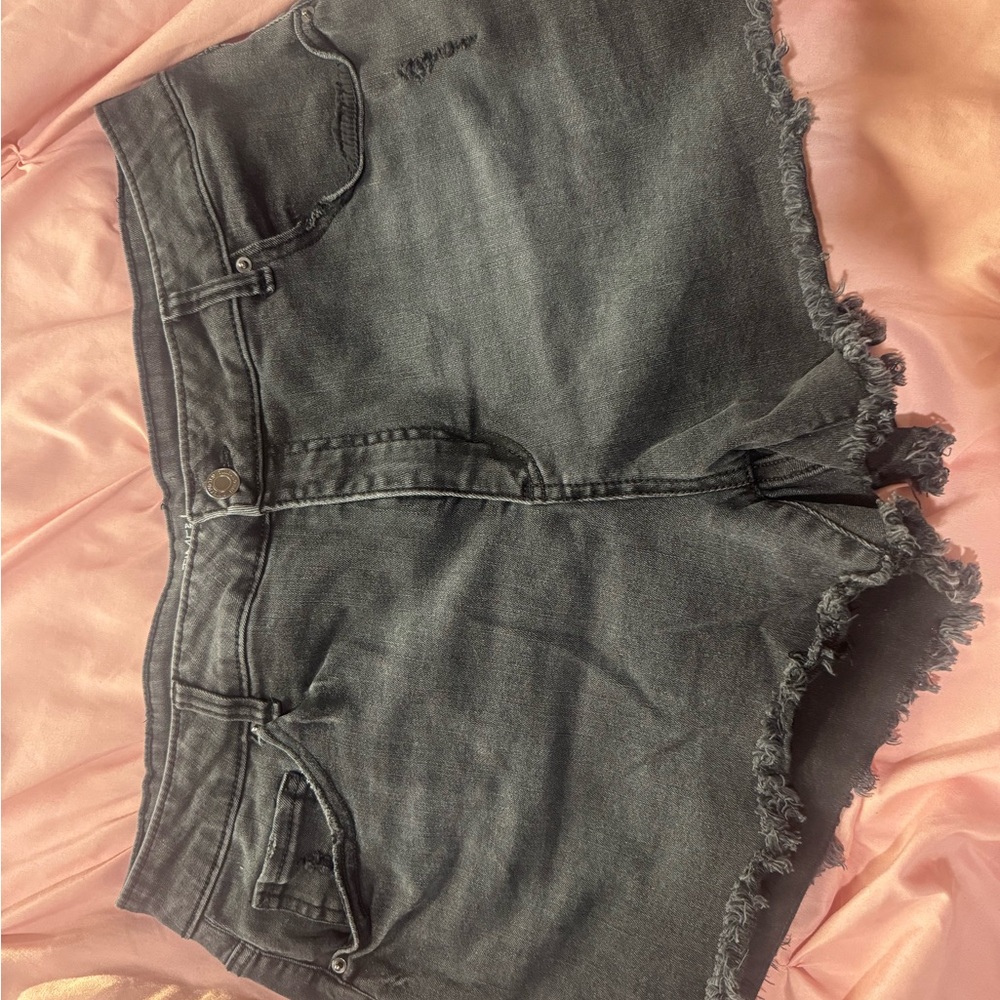 Women's Black Denim Shorts
